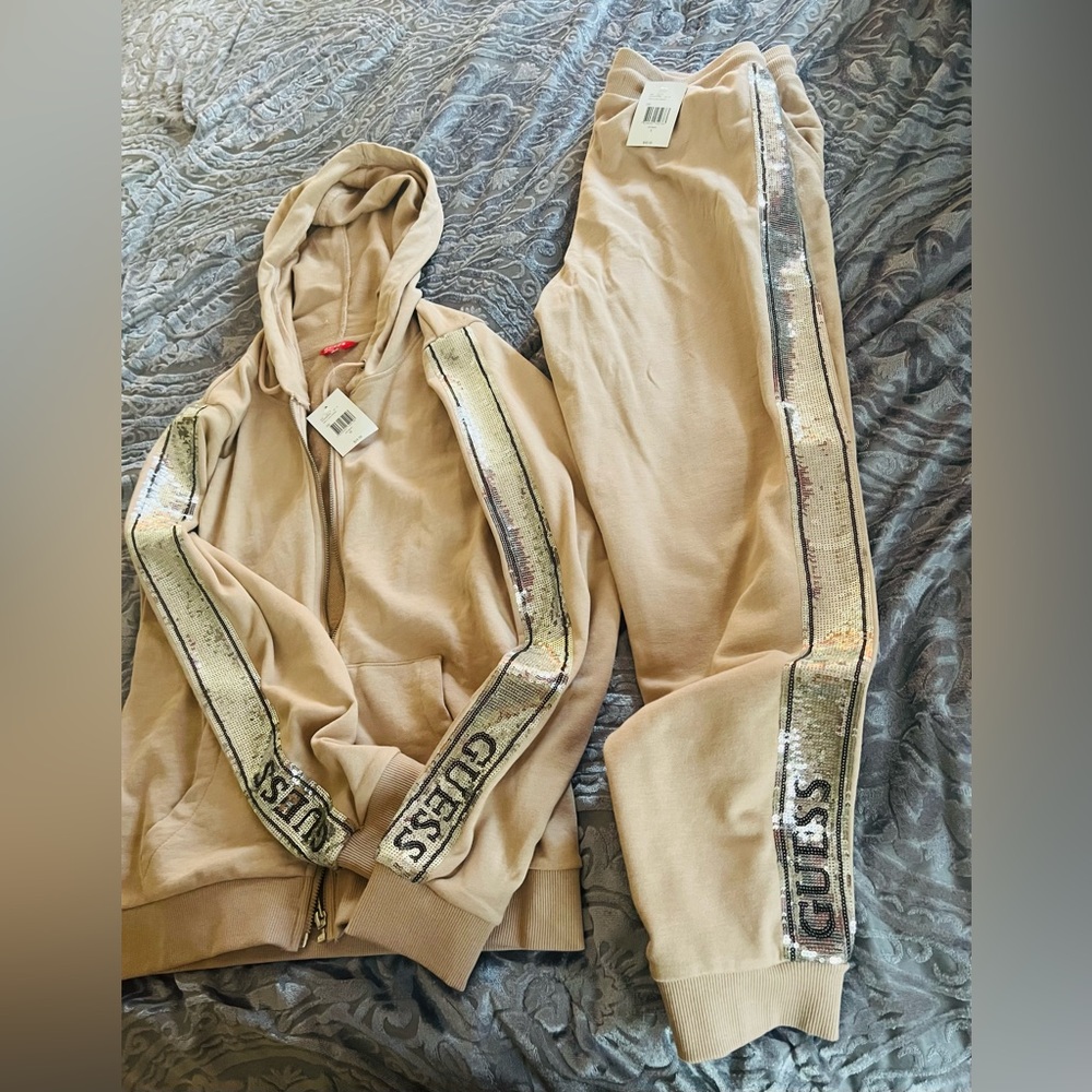Brand new guess sweat suit medium top small bottom